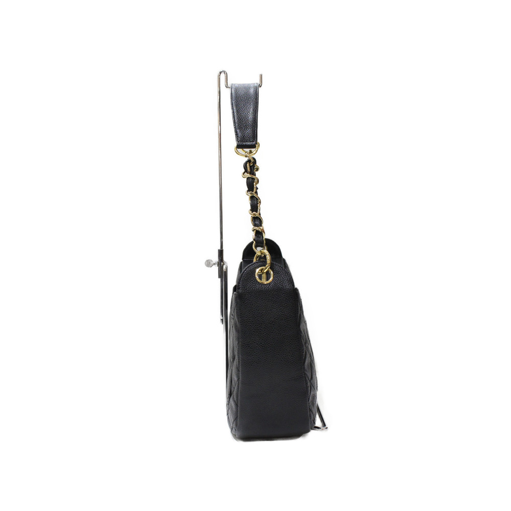 Chanel One Shoulder Black Matelasse Bag Chain